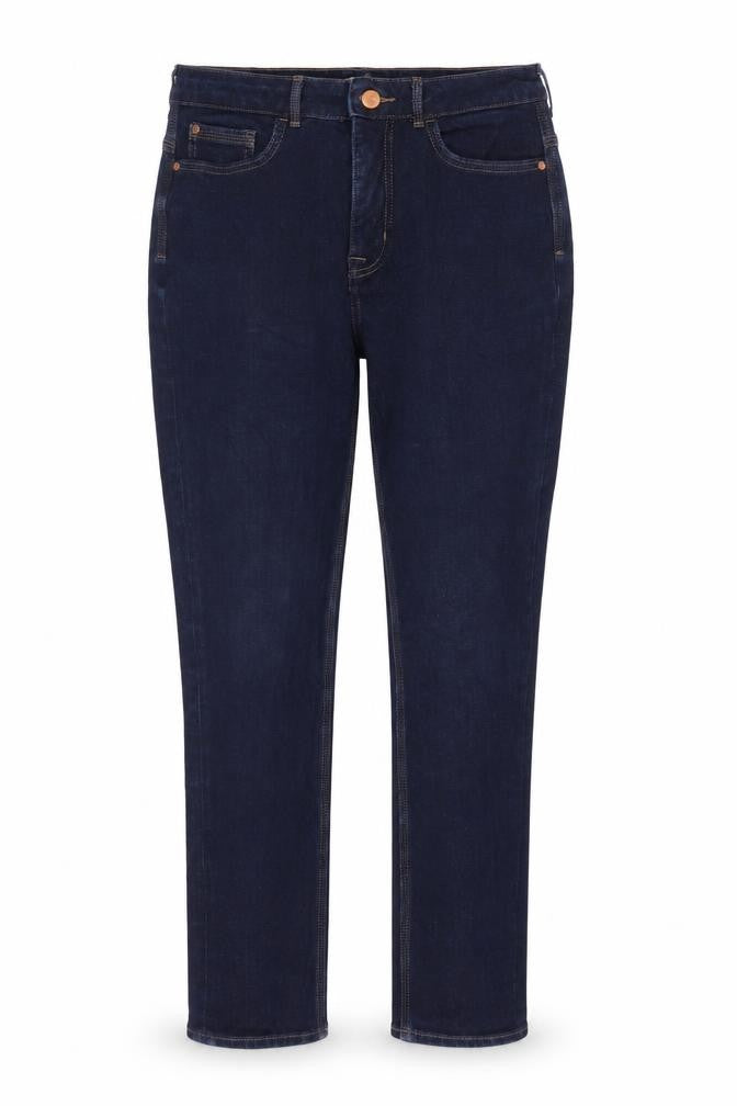 Per Una Womens Blue Cotton Straight Jeans Size 30 in L27 in Regular Zip