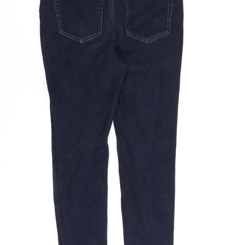 Per Una Womens Blue Cotton Straight Jeans Size 30 in L27 in Regular Zip