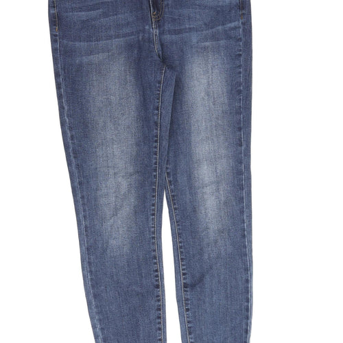 Buffalo Womens Blue Cotton Skinny Jeans Size 10 L28 in Regular Zip