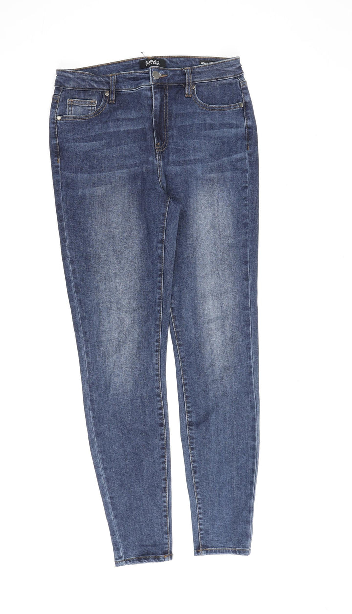 Buffalo Womens Blue Cotton Skinny Jeans Size 10 L28 in Regular Zip