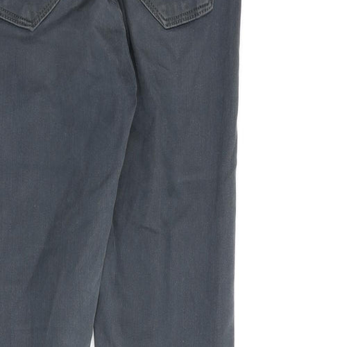 Topshop Womens Grey Cotton Mom Jeans Size 26 in L28 in Regular Zip
