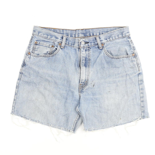 Levi's Mens Blue Cotton Bermuda Shorts Size 34 in Regular Button