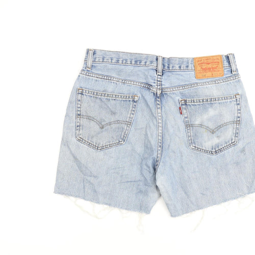 Levi's Mens Blue Cotton Bermuda Shorts Size 34 in Regular Button
