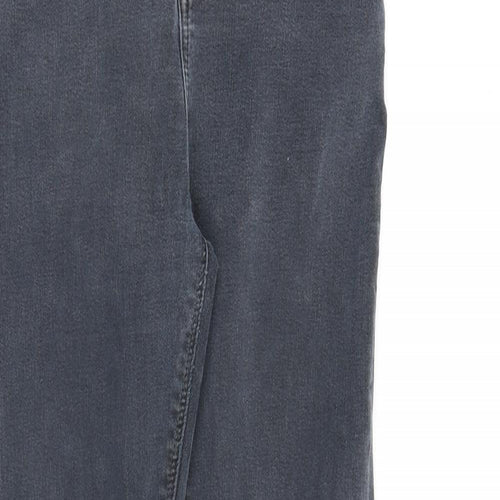 Topshop Womens Grey Cotton Skinny Jeans Size 26 in L28 in Regular Zip