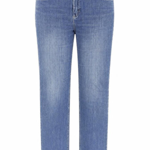 Per Una Womens Blue Cotton Straight Jeans Size 34 in L26 in Regular Zip