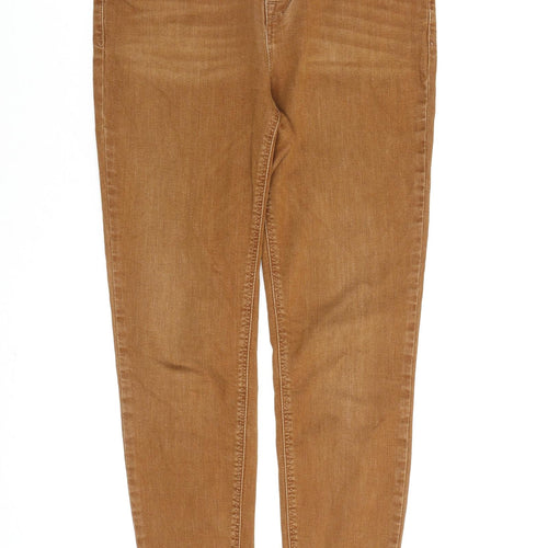 United Colors of Benetton Womens Brown Cotton Skinny Jeans Size 29 in L29 in Regular Zip