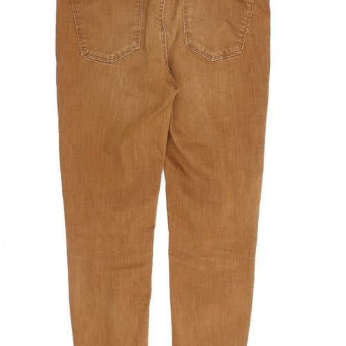 United Colors of Benetton Womens Brown Cotton Skinny Jeans Size 29 in L29 in Regular Zip