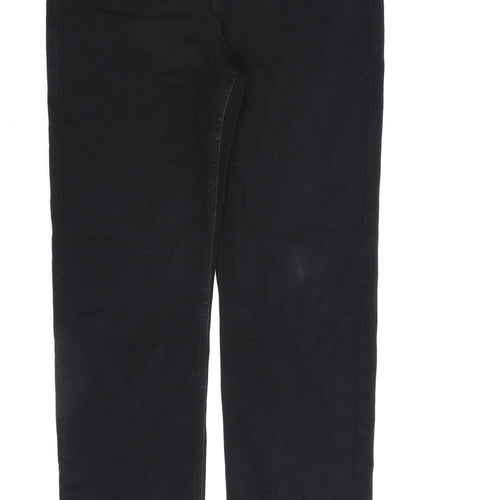 Marks and Spencer Womens Black Cotton Skinny Jeans Size 10 L30 in Regular Zip