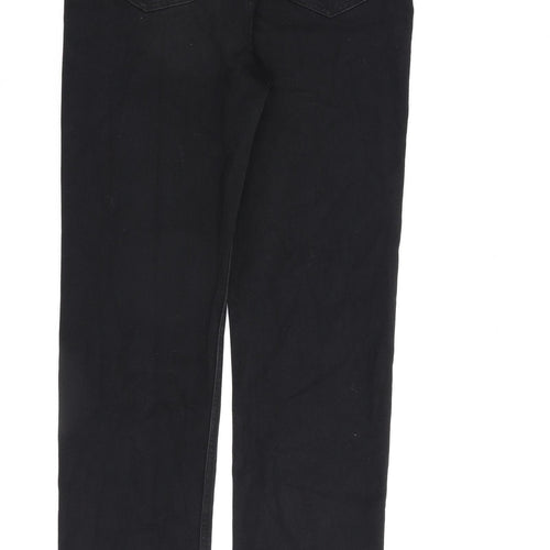 Marks and Spencer Womens Black Cotton Skinny Jeans Size 10 L30 in Regular Zip