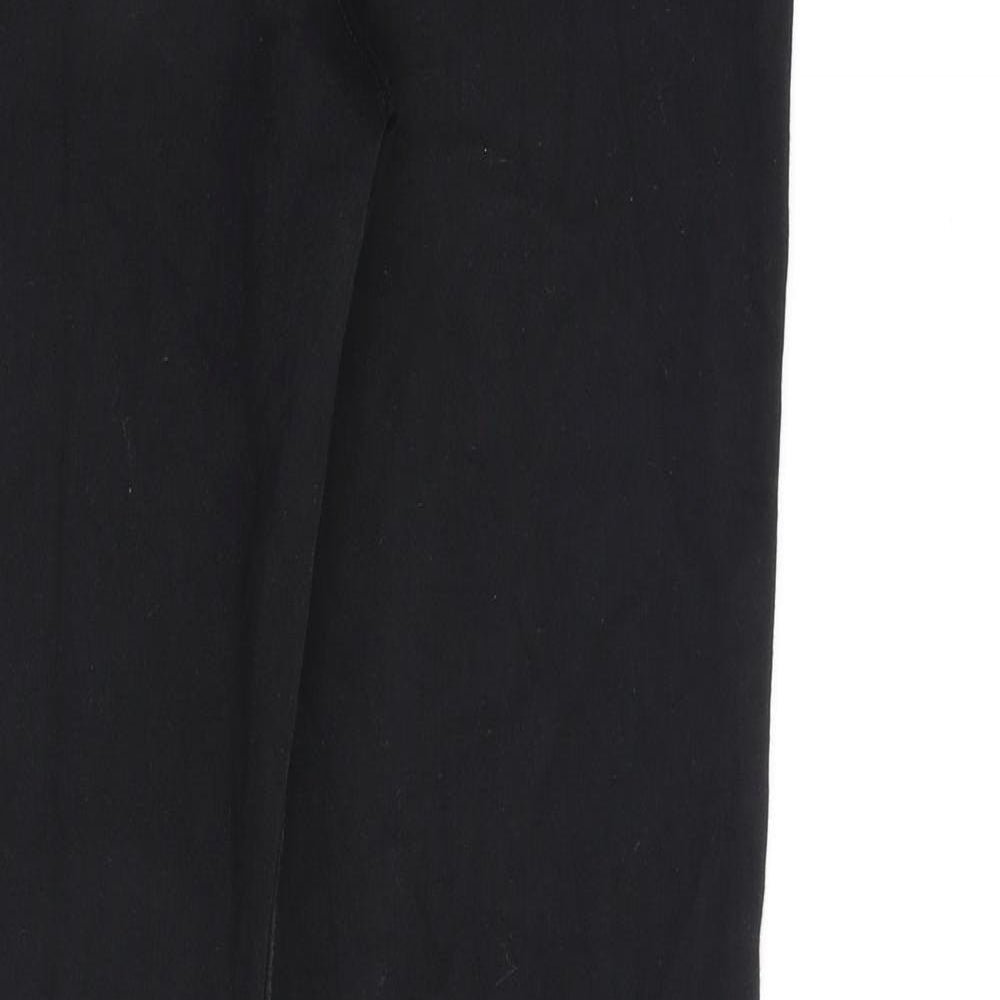 Marks and Spencer Womens Black Cotton Skinny Jeans Size 10 L30 in Regular Zip