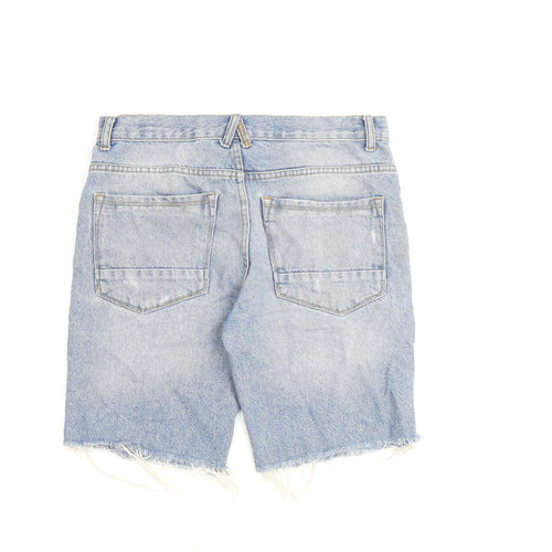 Denim & Co. Mens Blue Cotton Bermuda Shorts Size 30 in L9 in Regular Button