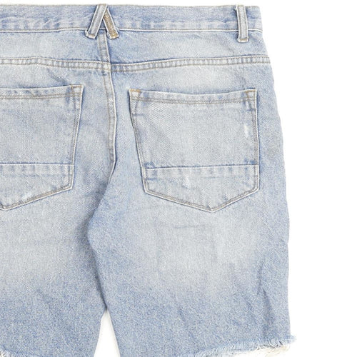 Denim & Co. Mens Blue Cotton Bermuda Shorts Size 30 in L9 in Regular Button