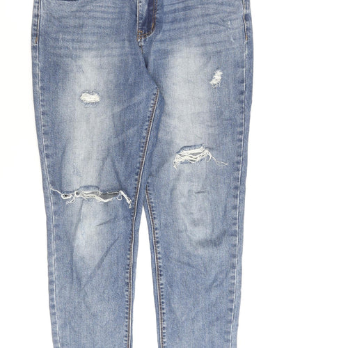 H. Connect Womens Blue Cotton Mom Jeans Size 32 in L27 in Regular Zip