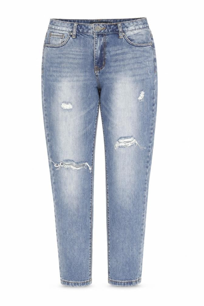 H. Connect Womens Blue Cotton Mom Jeans Size 32 in L27 in Regular Zip