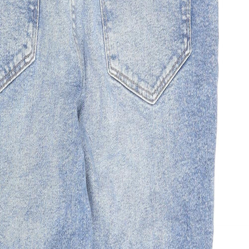 H&M Womens Blue Cotton Skinny Jeans Size L L27 in Regular Button