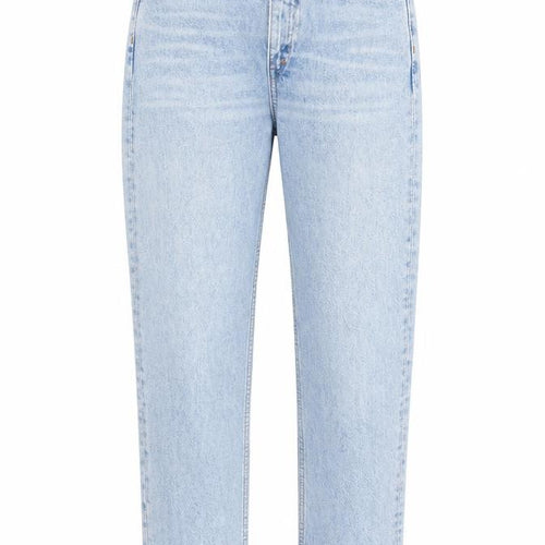 Monki Womens Blue Cotton Straight Jeans Size 24 in L27 in Regular Zip