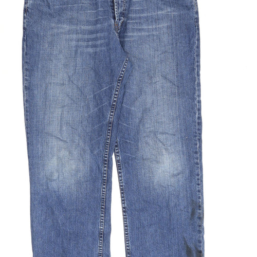Paul Smith Mens Blue Cotton Straight Jeans Size 32 in L30 in Regular Button