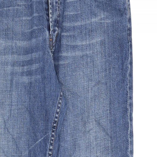 Paul Smith Mens Blue Cotton Straight Jeans Size 32 in L30 in Regular Button