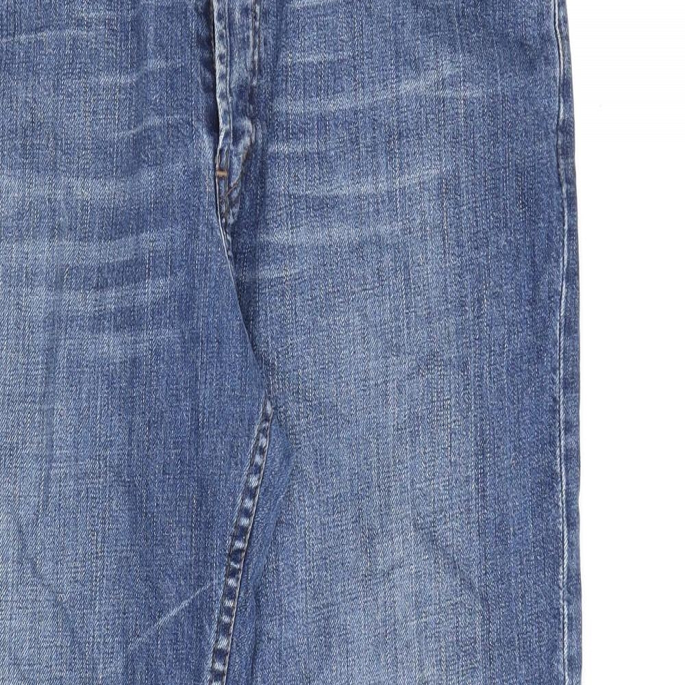 Paul Smith Mens Blue Cotton Straight Jeans Size 32 in L30 in Regular Button