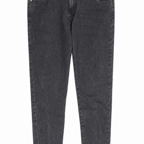 Very Girls Grey Cotton Skinny Jeans Size 15 Years L28 in Regular Zip