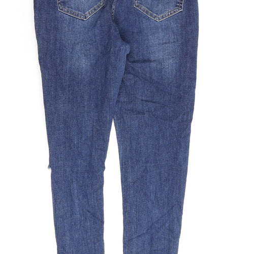 Very Womens Blue Cotton Skinny Jeans Size 12 L26 in Regular Zip