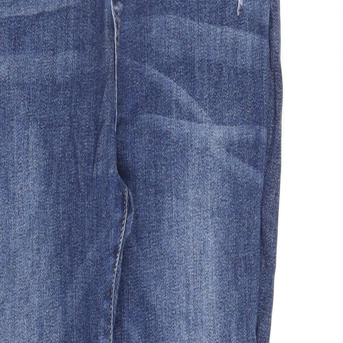 Very Womens Blue Cotton Skinny Jeans Size 12 L26 in Regular Zip