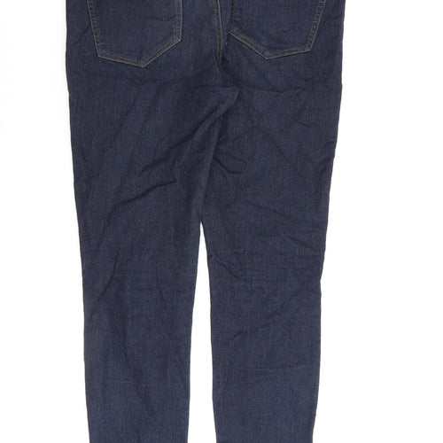 FOREVER 21 Womens Blue Herringbone Cotton Skinny Jeans Size 30 in L27 in Regular Zip