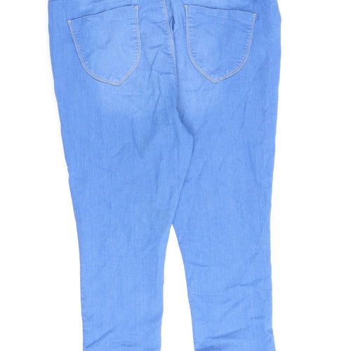 Dorothy Perkins Womens Blue Cotton Cropped Jeans Size 16 L22 in Regular