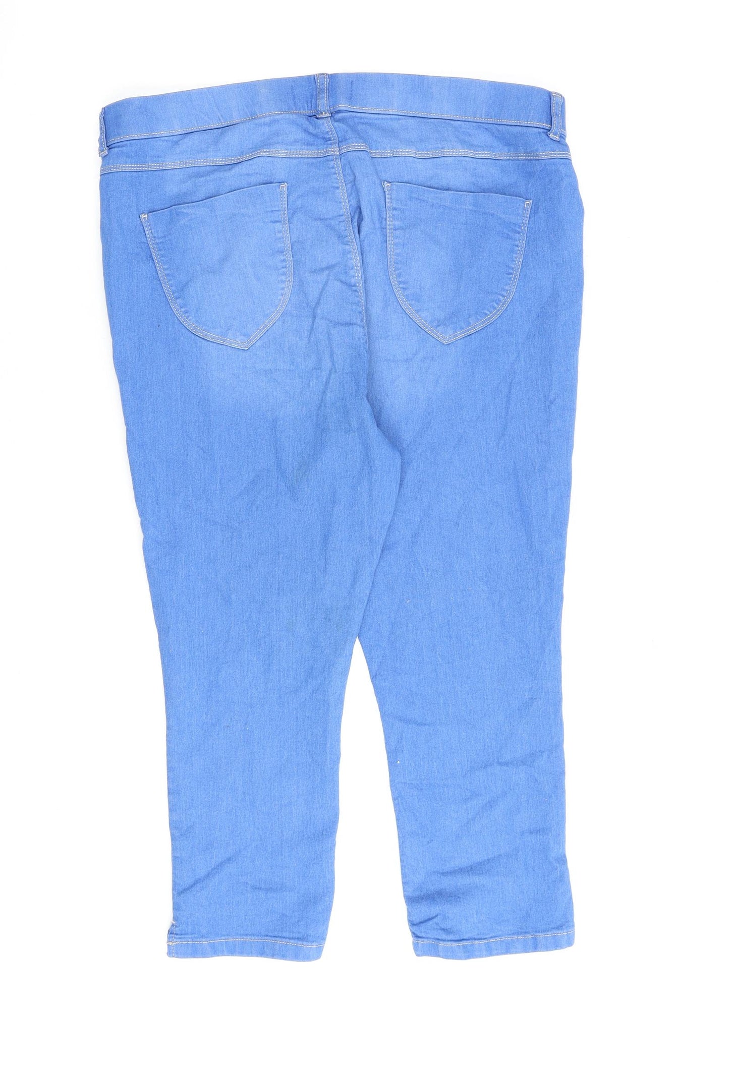 Dorothy Perkins Womens Blue Cotton Cropped Jeans Size 16 L22 in Regular