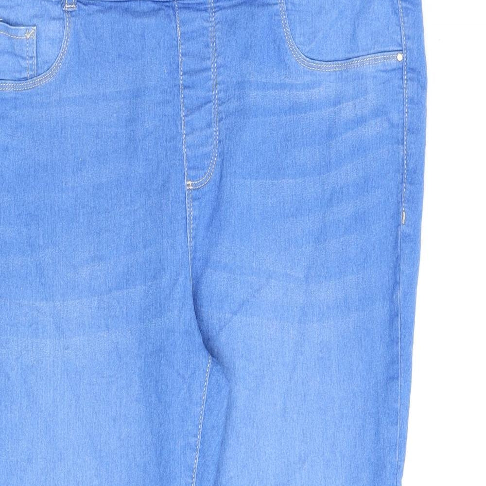 Dorothy Perkins Womens Blue Cotton Cropped Jeans Size 16 L22 in Regular