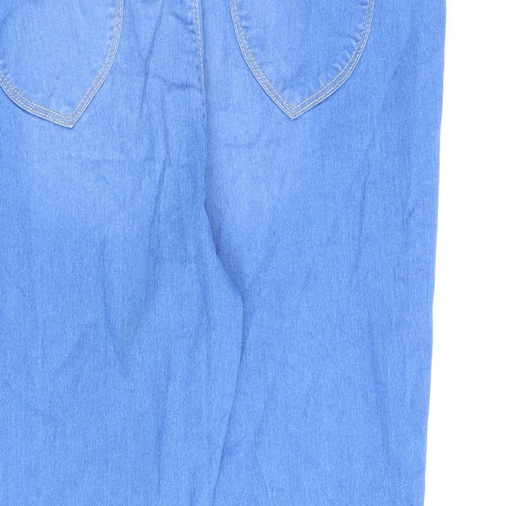 Dorothy Perkins Womens Blue Cotton Cropped Jeans Size 16 L22 in Regular