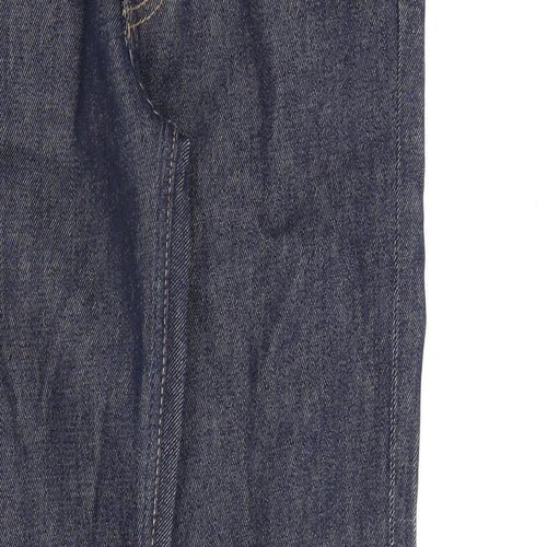 Weekday Womens Blue Cotton Straight Jeans Size 27 in L30 in Regular Zip
