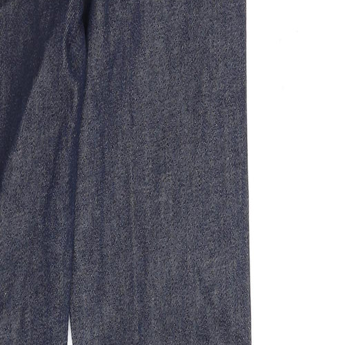 Weekday Womens Blue Cotton Straight Jeans Size 27 in L30 in Regular Zip