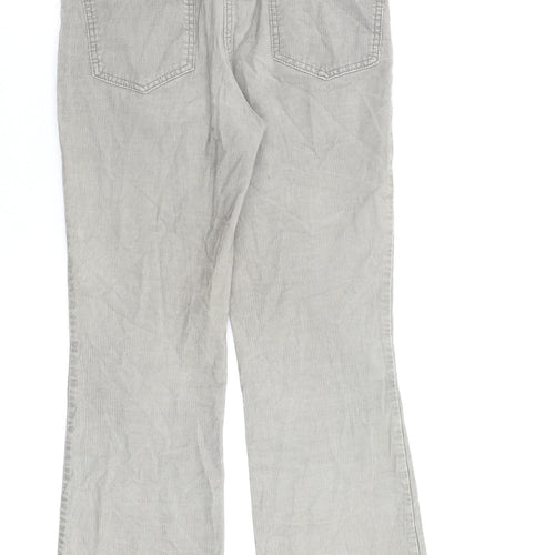 Marks and Spencer Womens Green Cotton Straight Jeans Size 8 L26 in Regular Zip