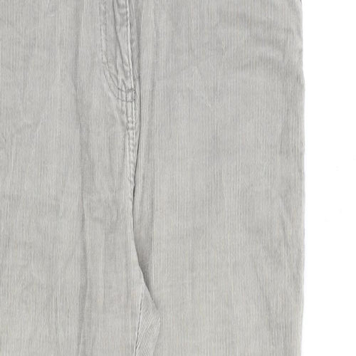 Marks and Spencer Womens Green Cotton Straight Jeans Size 8 L26 in Regular Zip