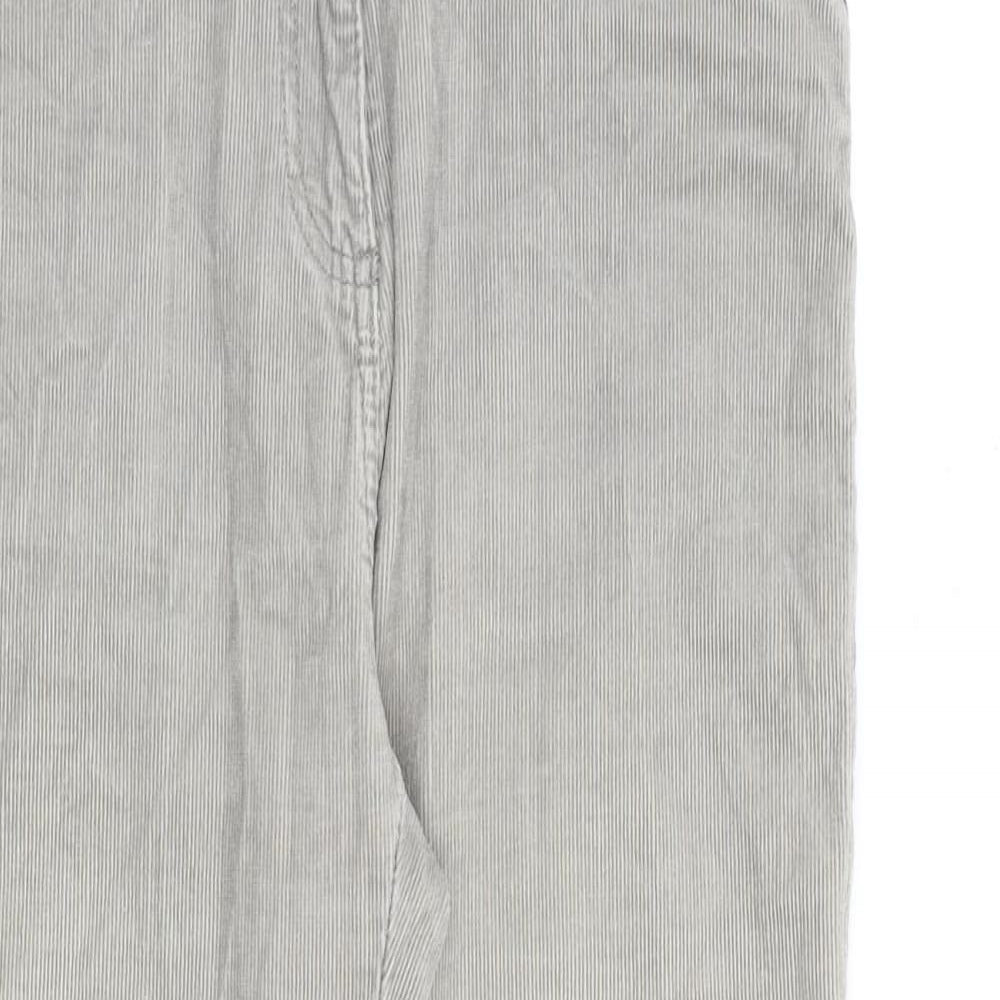 Marks and Spencer Womens Green Cotton Straight Jeans Size 8 L26 in Regular Zip
