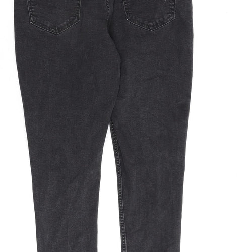 Denim & Co. Womens Grey Cotton Skinny Jeans Size 16 L28 in Regular Zip
