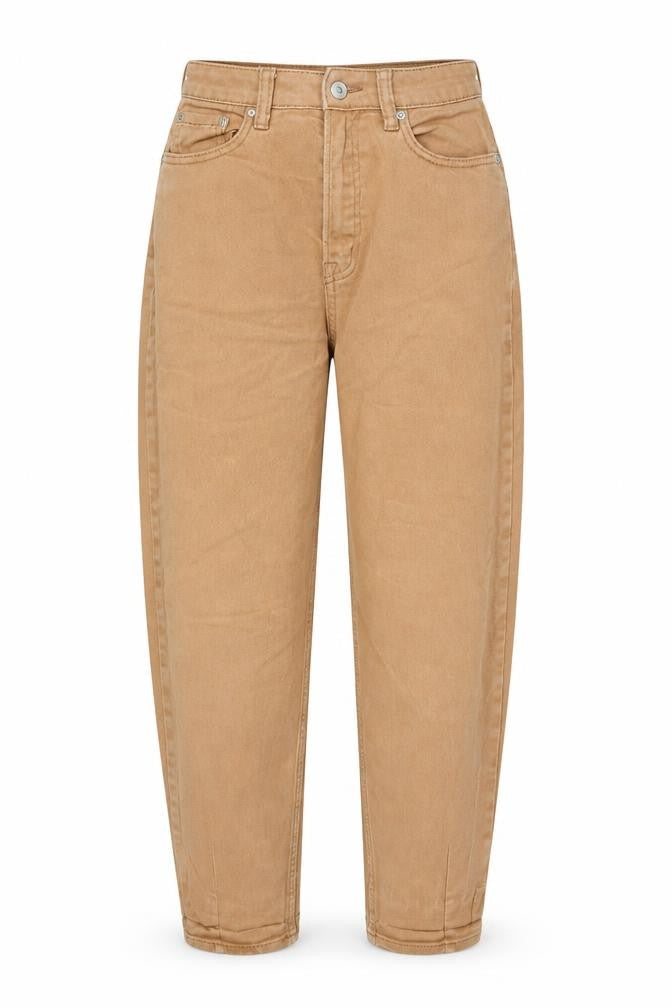 H&M Womens Brown Cotton Mom Jeans Size 8 L28 in Regular Zip