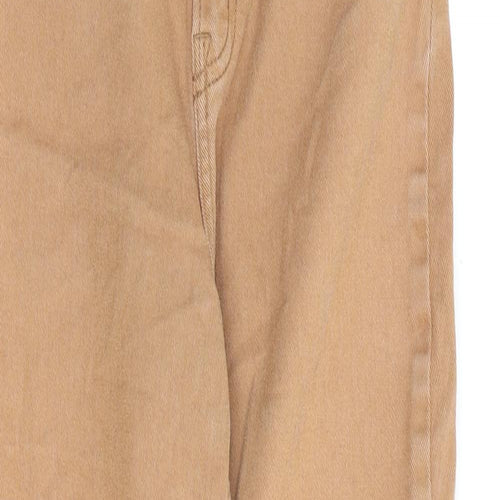 H&M Womens Brown Cotton Mom Jeans Size 8 L28 in Regular Zip