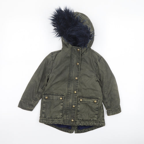 Arabella & Addison Girls Green Jacket Size 3-4 Years Zip
