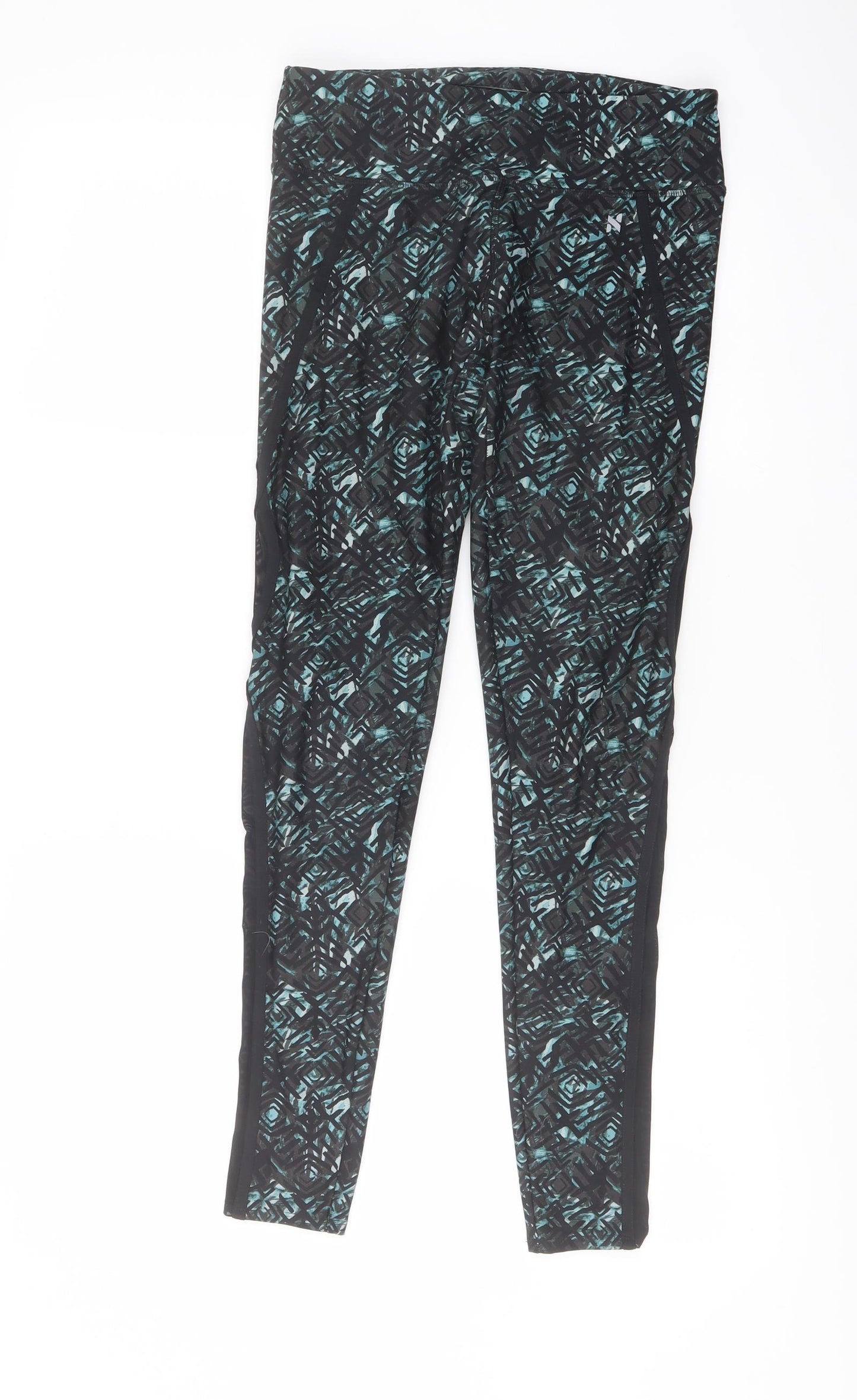 NEXT Womens Multicoloured Geometric Nylon Capri Leggings Size 8 L27 in Regular Pullover