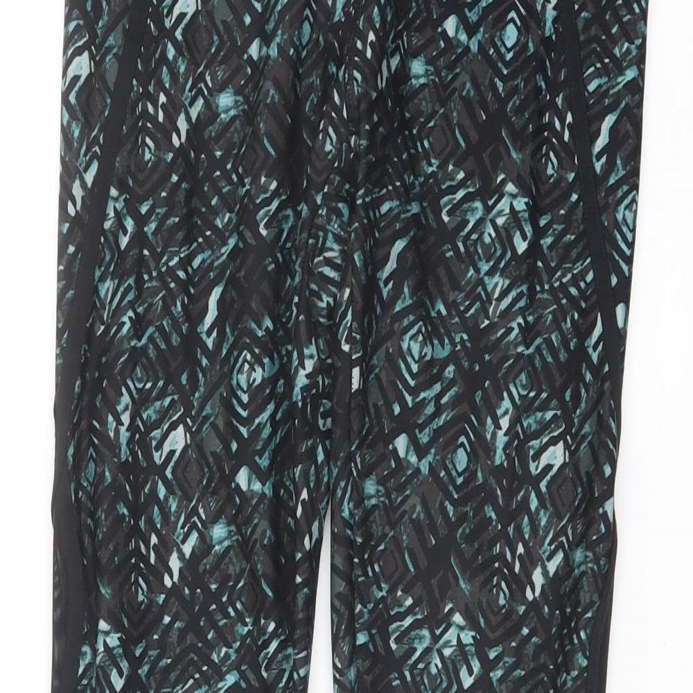 NEXT Womens Multicoloured Geometric Nylon Capri Leggings Size 8 L27 in Regular Pullover