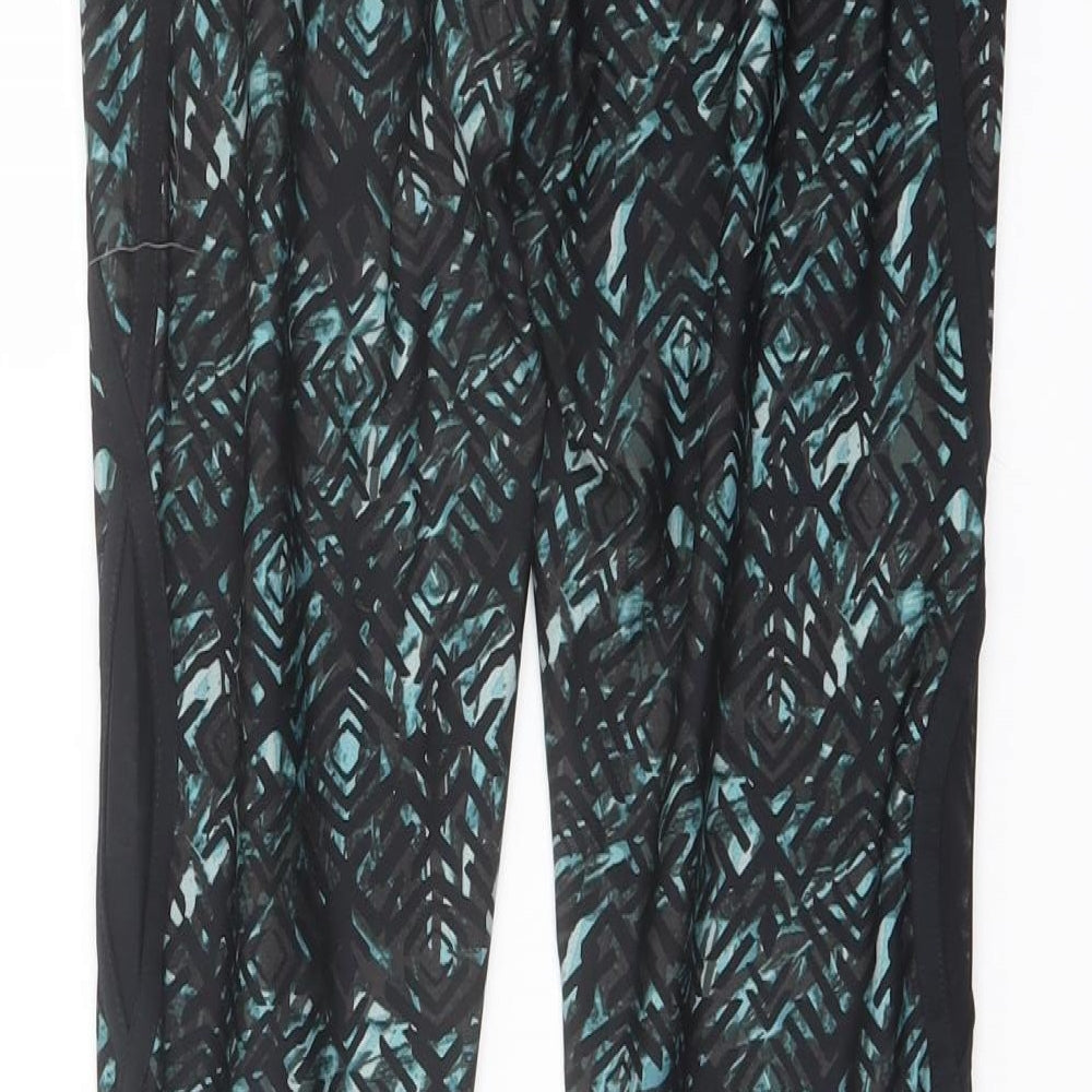 NEXT Womens Multicoloured Geometric Nylon Capri Leggings Size 8 L27 in Regular Pullover