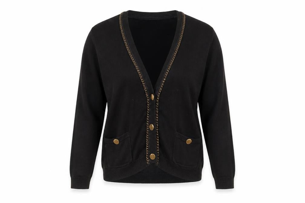Wallis Womens Black V-Neck Viscose Cardigan Jumper Size 10