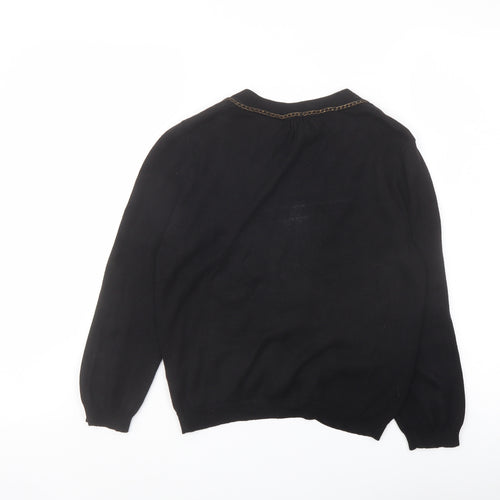 Wallis Womens Black V-Neck Viscose Cardigan Jumper Size 10