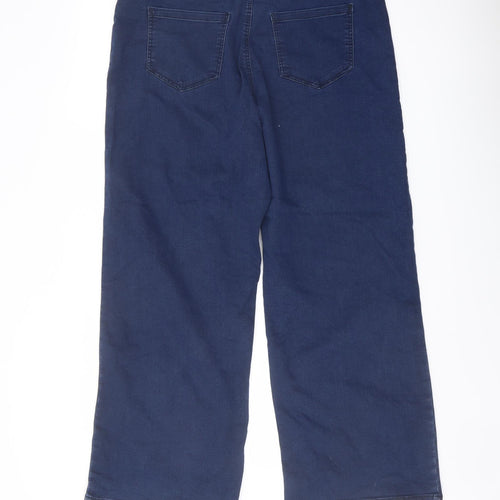 Simply Be Womens Blue Cotton Bootcut Jeans Size 16 L28 in Regular