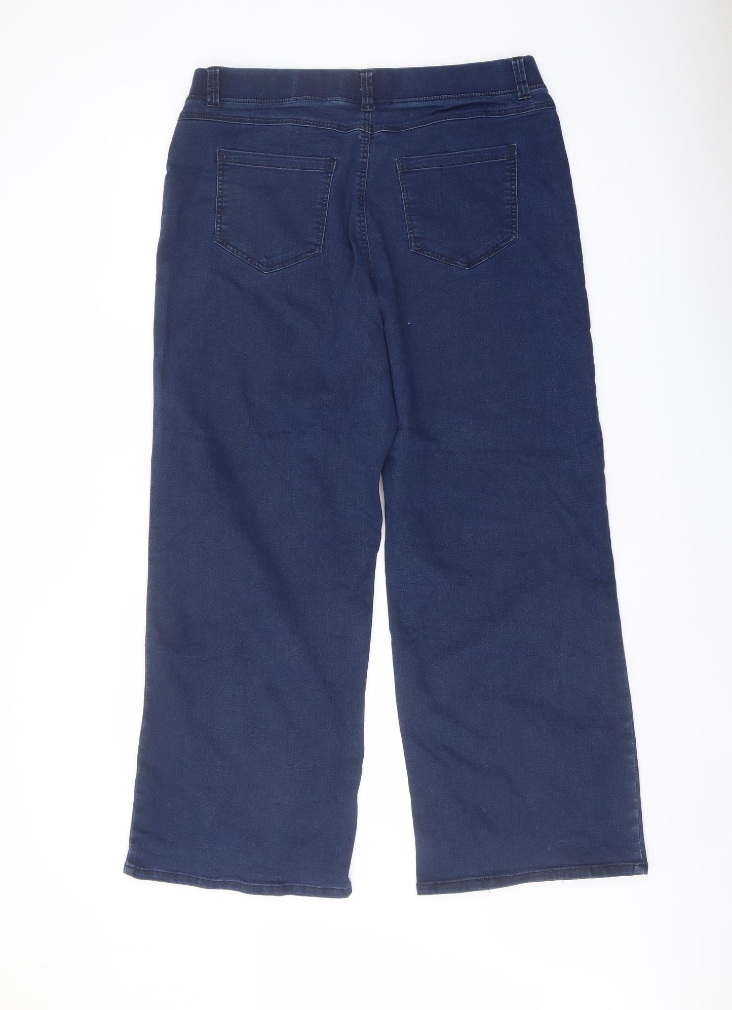 Simply Be Womens Blue Cotton Bootcut Jeans Size 16 L28 in Regular