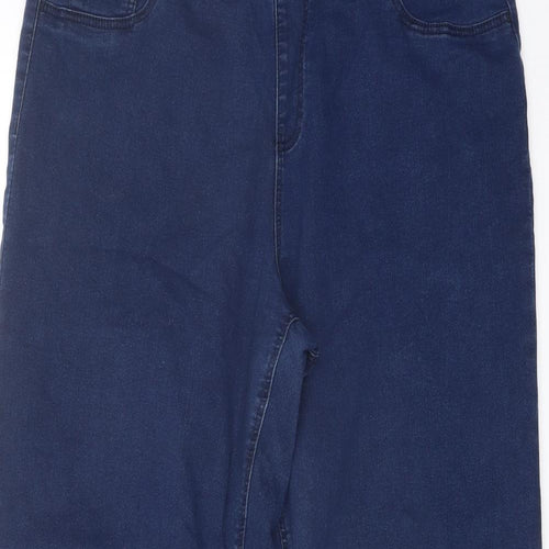Simply Be Womens Blue Cotton Bootcut Jeans Size 16 L28 in Regular