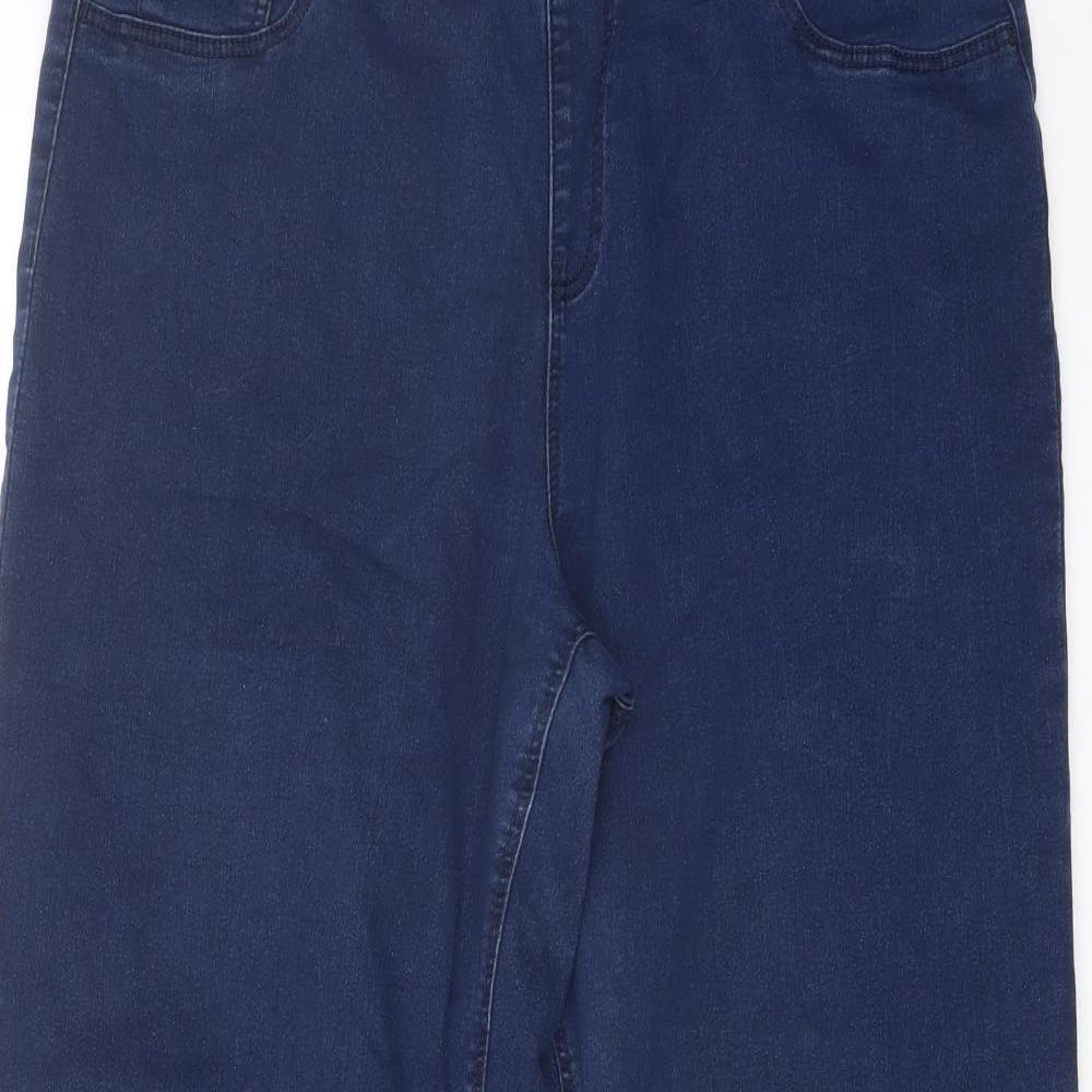 Simply Be Womens Blue Cotton Bootcut Jeans Size 16 L28 in Regular