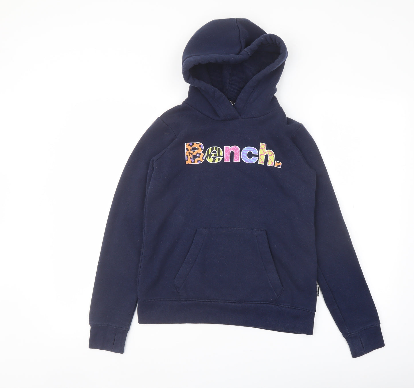 Bench Girls Blue Cotton Pullover Hoodie Size 11-12 Years Pullover